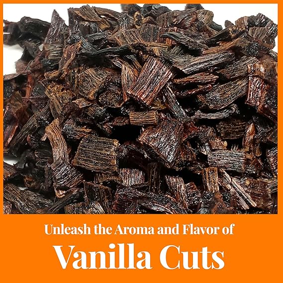 Premium Vanilla Cuts - 1 lb. From Whole Vanilla Beans Grade B | Cut and Sorted for Easy Use