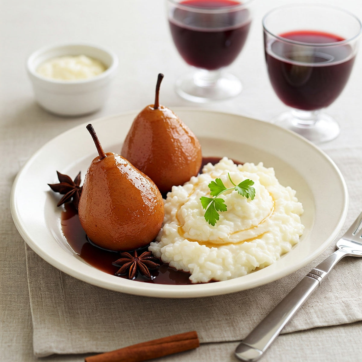 Mulled Wine Pears with Vanilla Creamy Rice Recipe – NY Vanilla