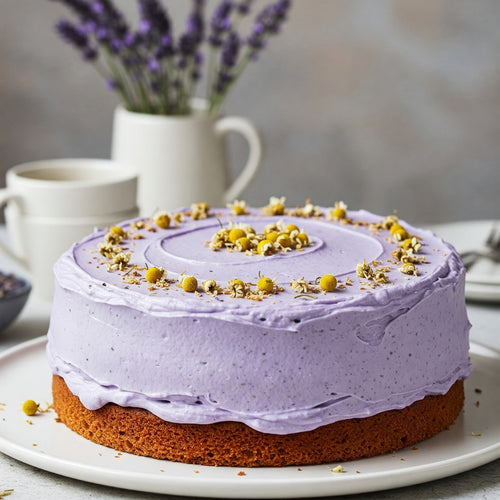 Lavender Honey Chamomile Tea Cake | Floral Dessert