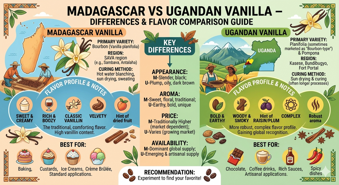 Madagascar vs Ugandan Vanilla: Flavor Comparison Guide