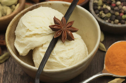 Homemade Gourmet Vanilla Bean Ice Cream with Exotic Spices