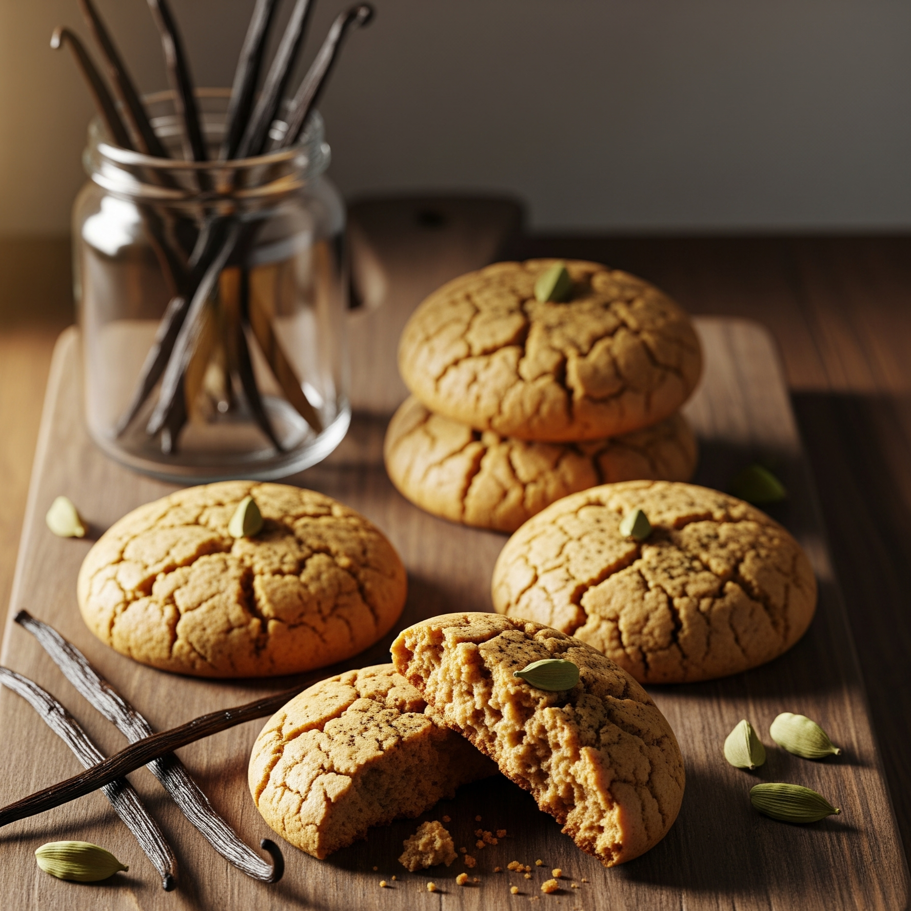 Vanilla Bean & Cardamom Spiced Cookies Recipe