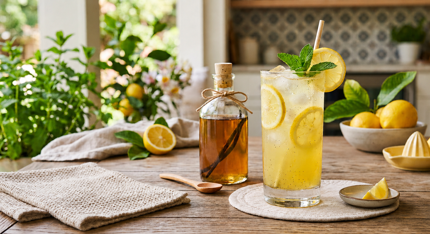 Vanilla Bean Lemonade & Vanilla Simple Syrup | 7 Refreshing Secrets for a Luxurious Homemade Summer Drink