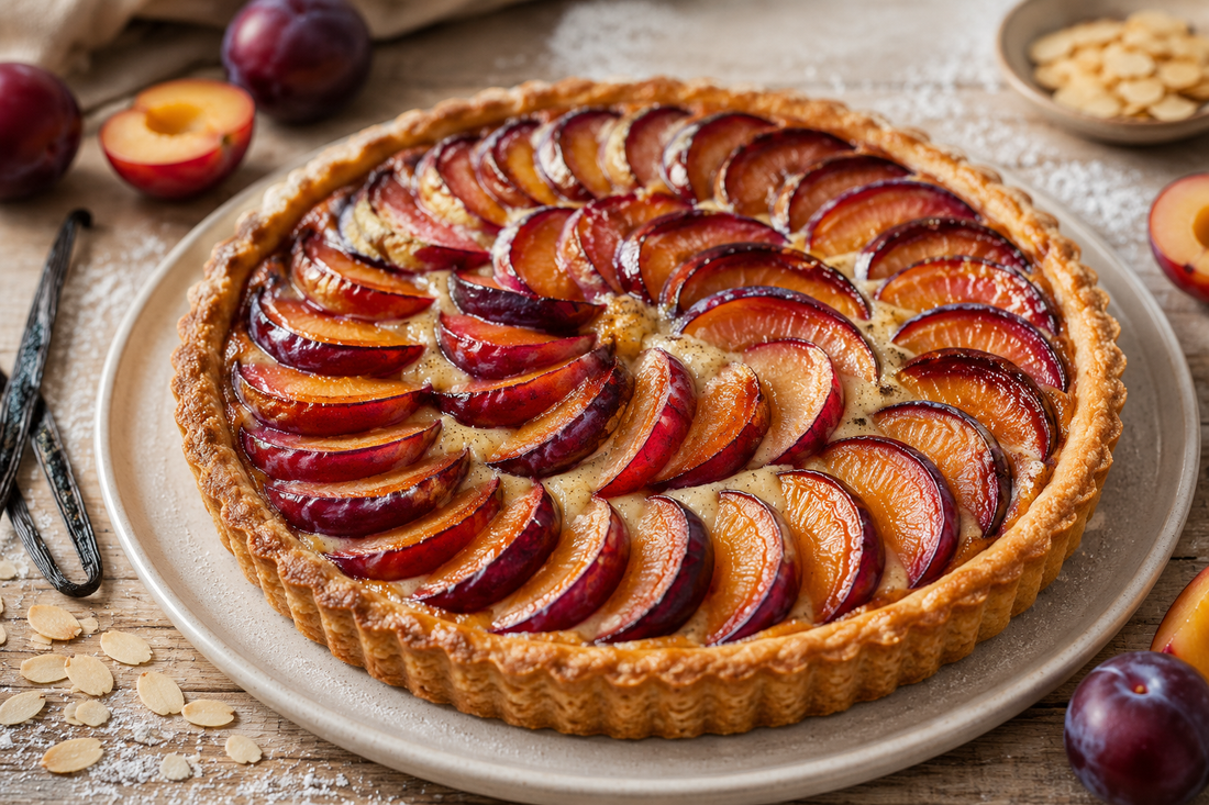 This Elegant Vanilla Bean Plum Tart Looks Like It Came From a French Bakery