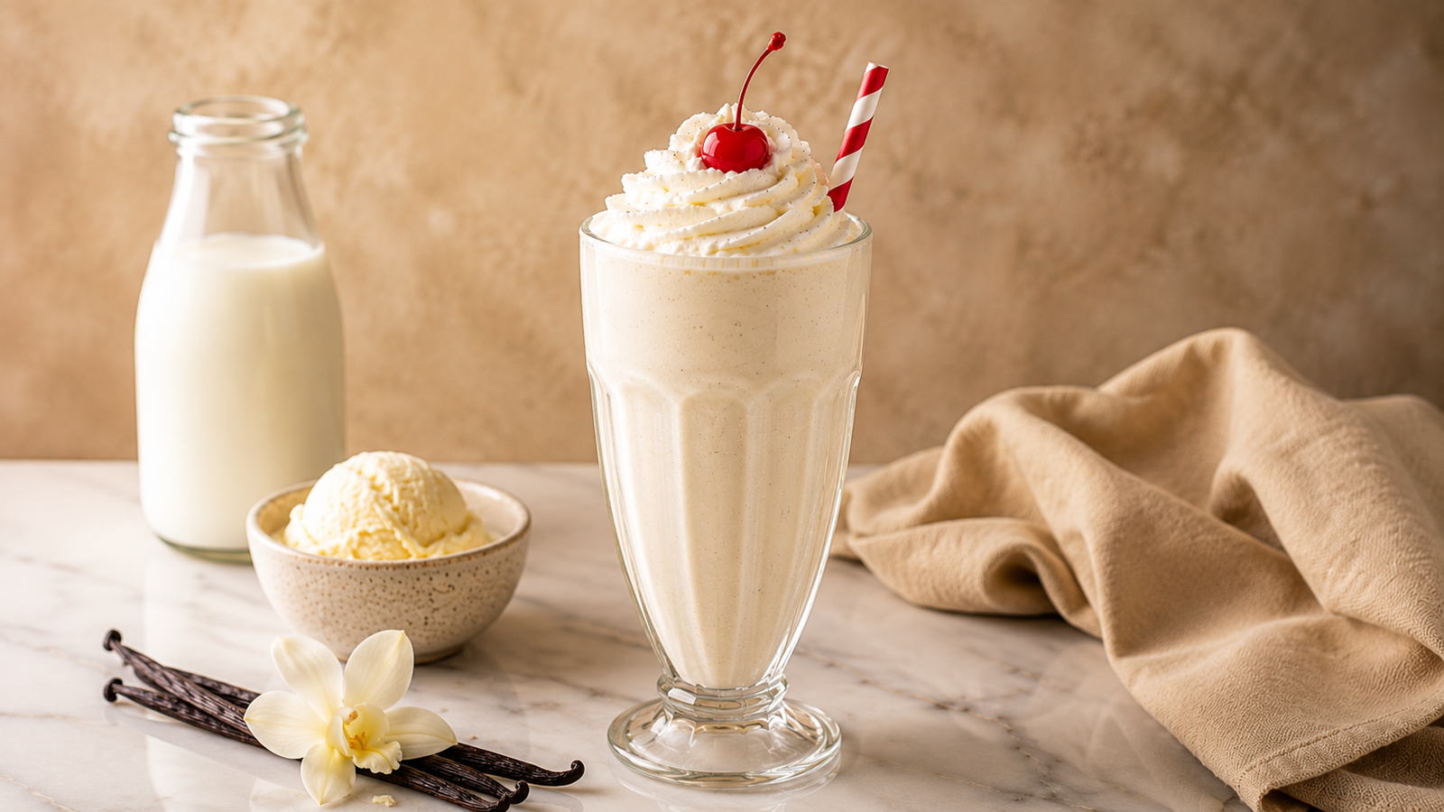 Homemade Vanilla Bean Milkshake That Beats Fast Food Versions
