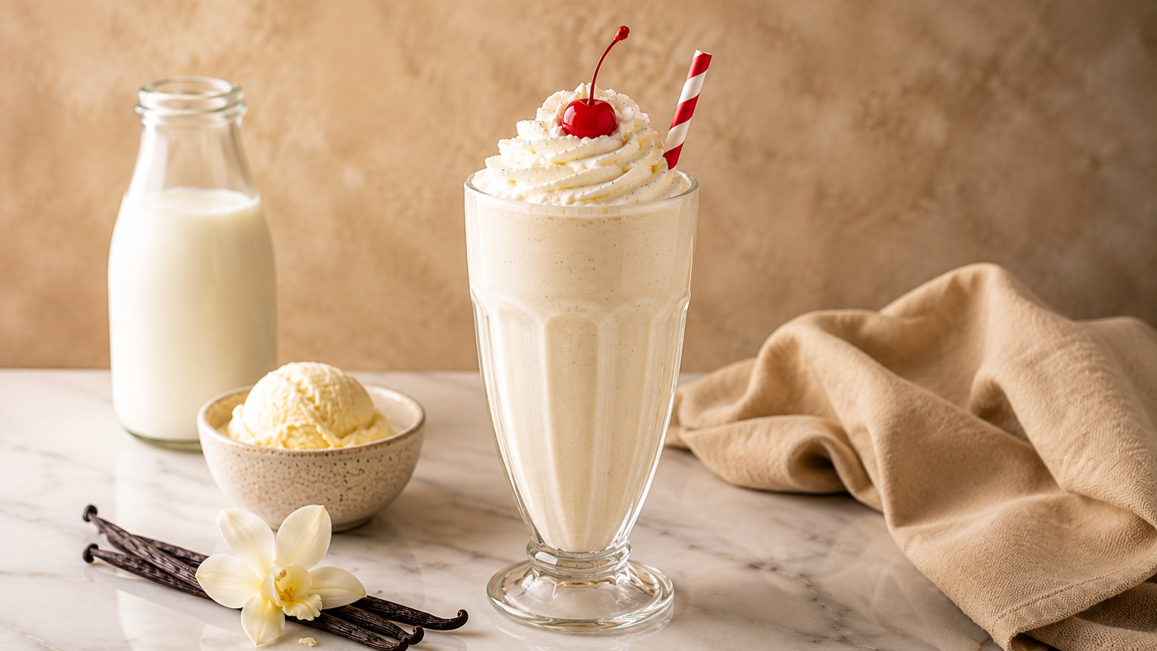 Homemade Vanilla Bean Milkshake That Beats Fast Food Versions