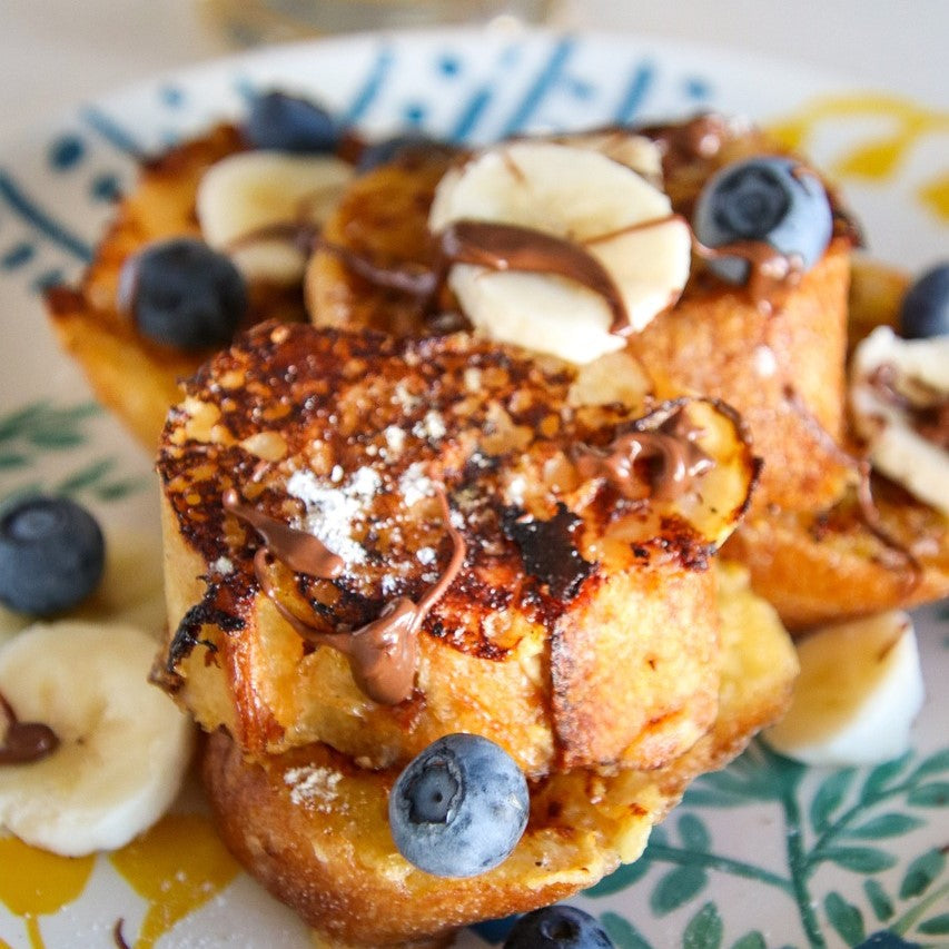 Vanilla French Toast with Spiced Banana Topping