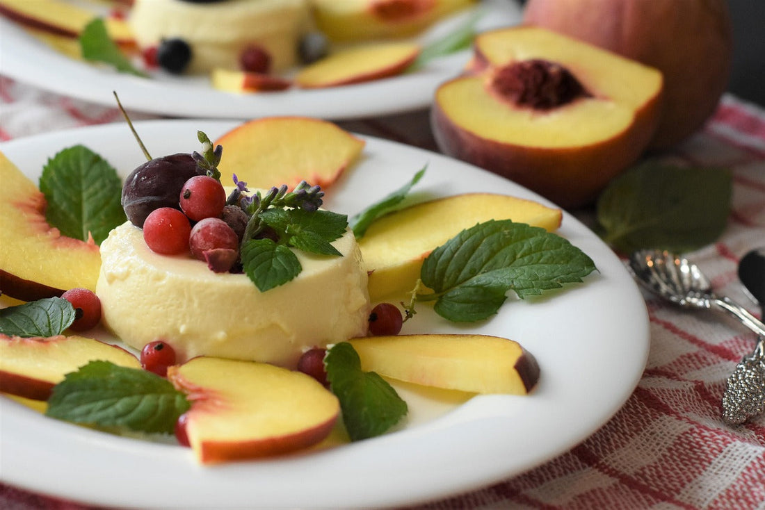 Vanilla Bean Panna Cotta with Passionfruit Glaze