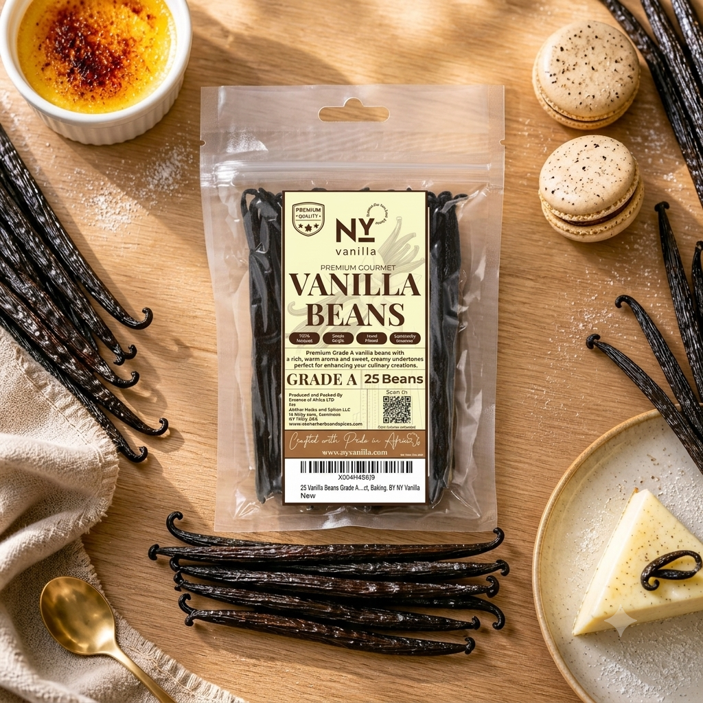 Grade A Vanilla Beans (25 Pack) Baking & Extract Use