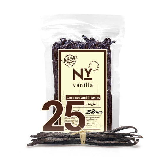 25 Whole Premium Vanilla Beans Grade A – Perfect For Making Vanilla Extract, Baking, & More