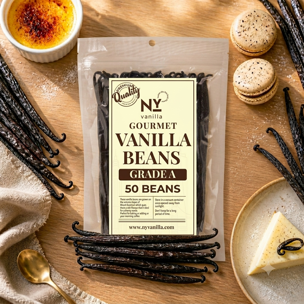 50 Grade A Vanilla Beans Premium Bulk Pods