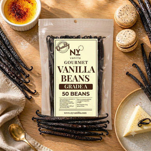 50 Grade A Vanilla Beans Premium Bulk Pods