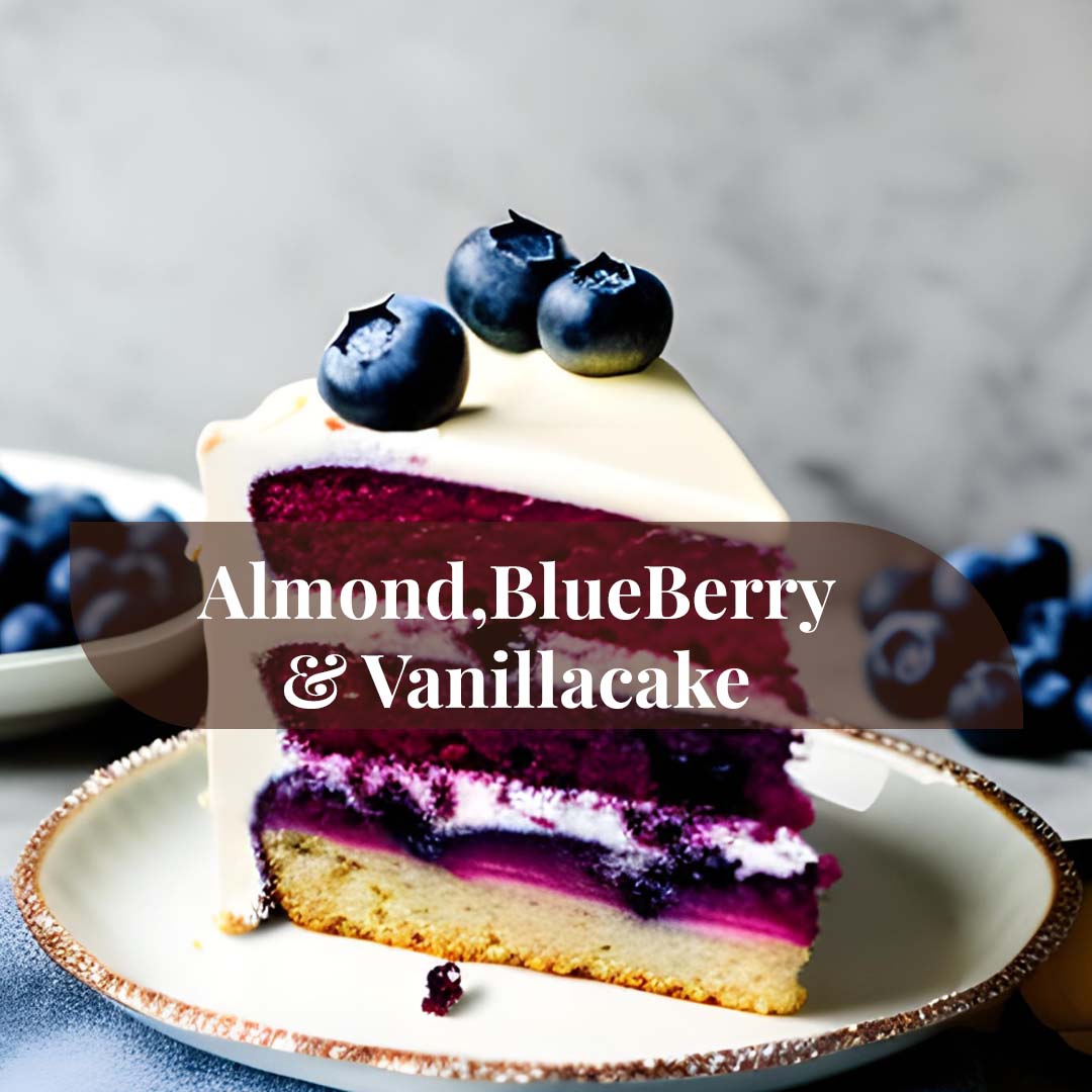 Almond blueberry vanilla cake using organic vanilla bean