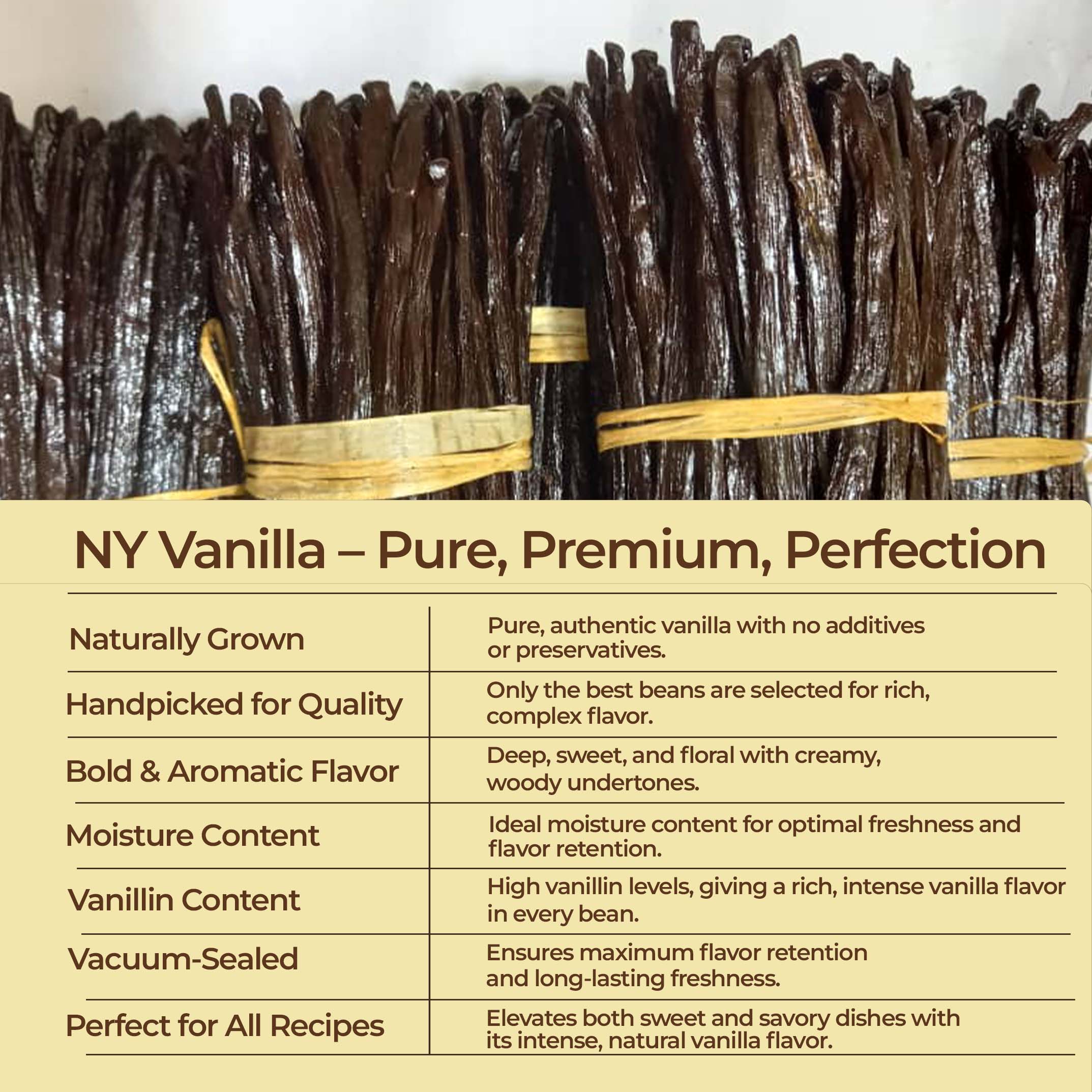 Gourmet vanilla beans from NY