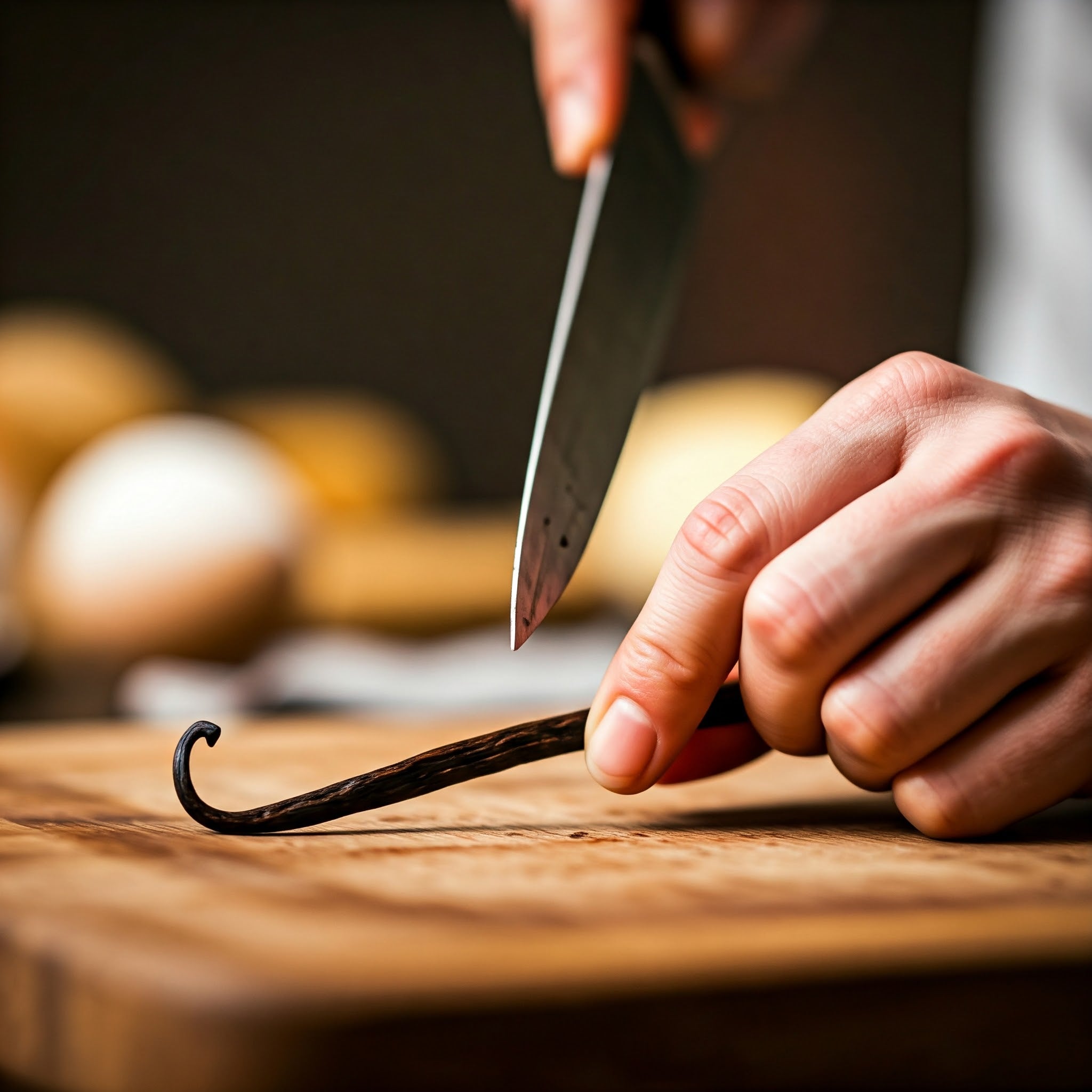 vanilla beans scraping 