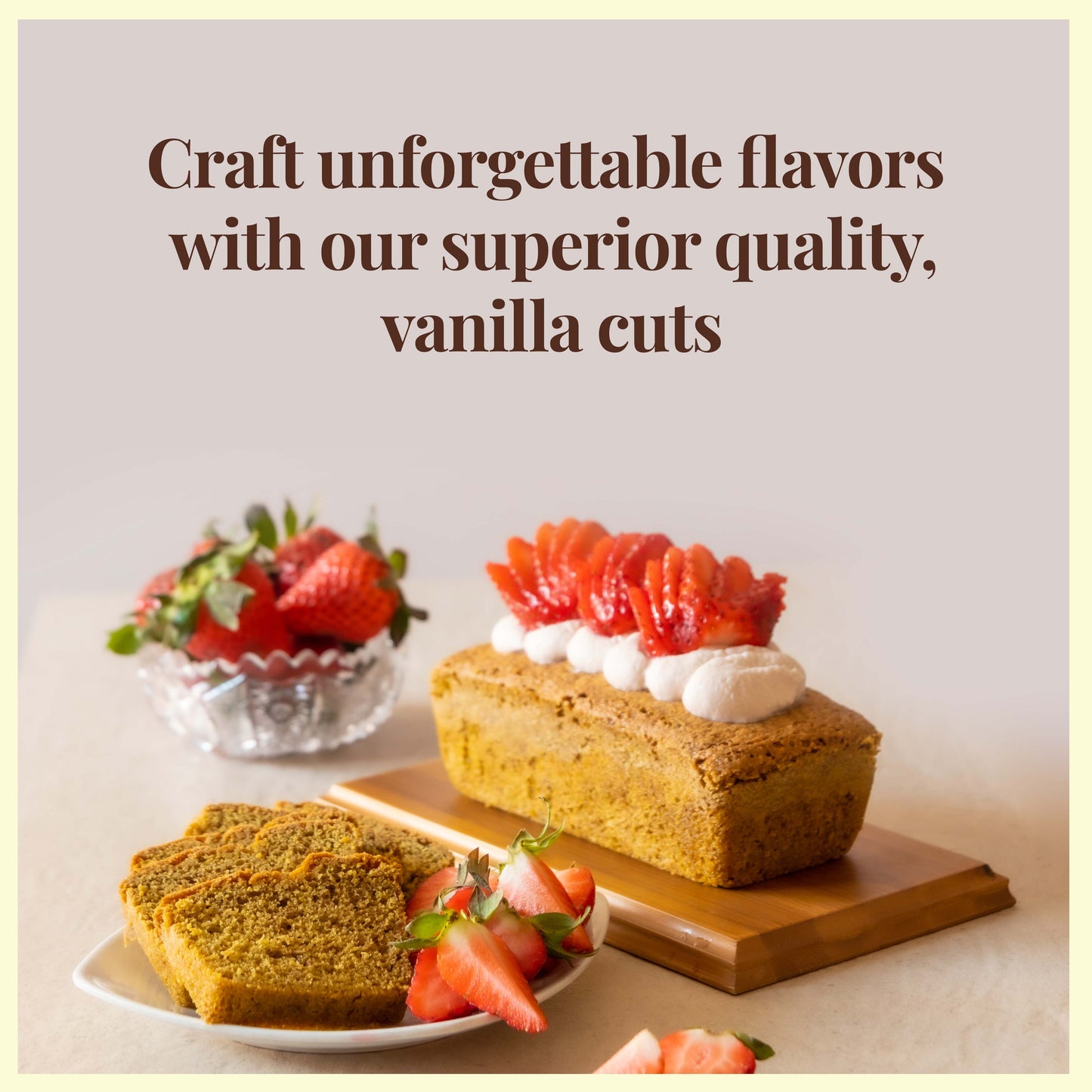  vanilla cuts Richly Textured Vanilla Bean Pieces 