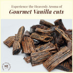 Gourmet vanilla bean cuts with rich aroma bold flavor premium quality ideal for baking extracts desserts and culinary use