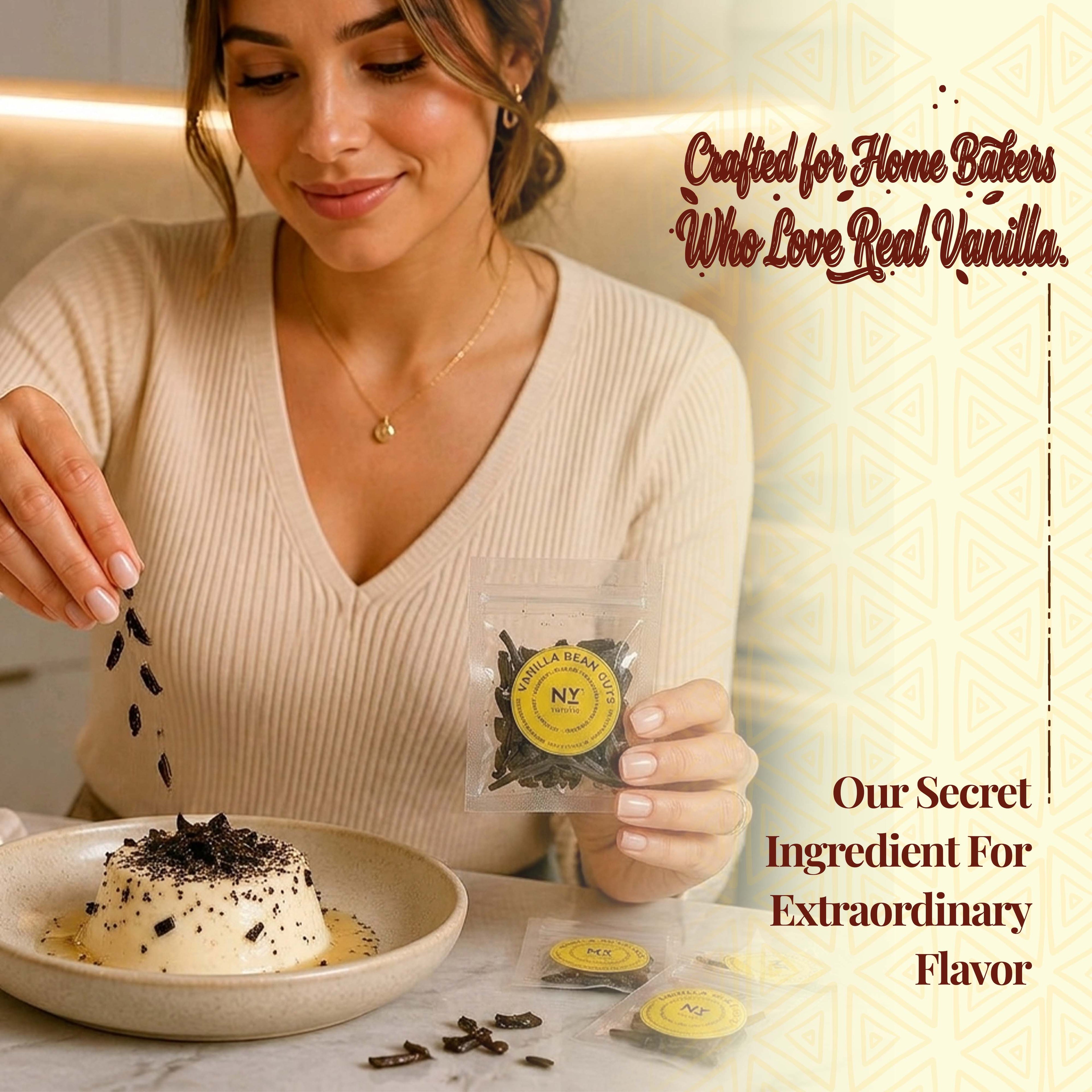 Vanilla Bean Cuts – Baker's Packet, 10 × 5g | Ugandan Vanilla Bean Grade B