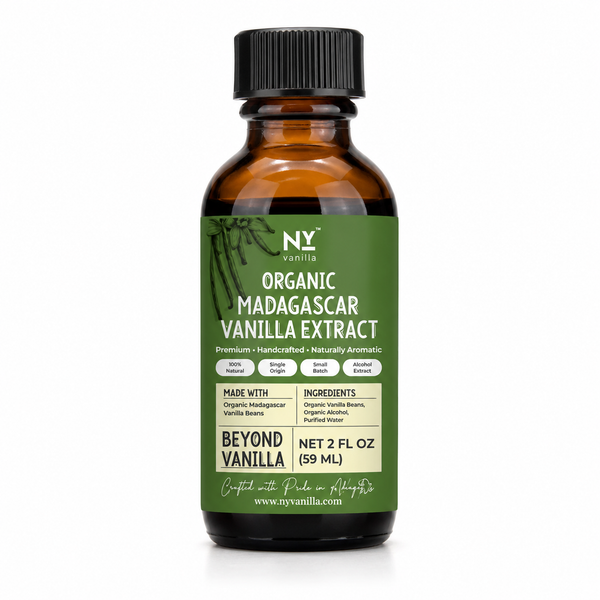 Madagascar vanilla extract single and double fold in 4 oz and 8 oz sizes