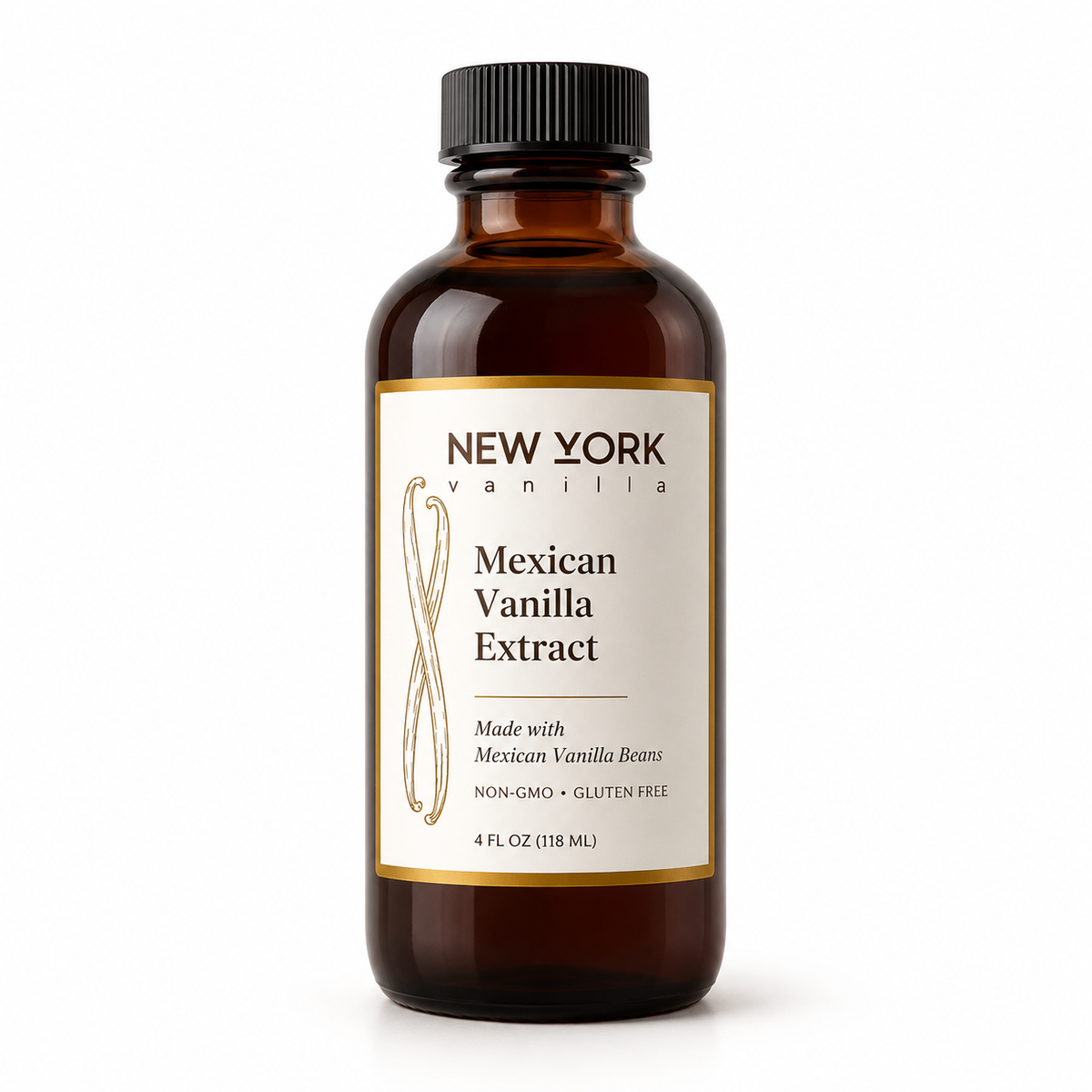 Mexican vanilla extract single and double fold in 4 oz and 8 oz sizes