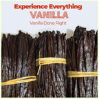 Premium vanilla beans bundled showing rich aroma glossy texture and high quality ideal for baking extracts and gourmet use