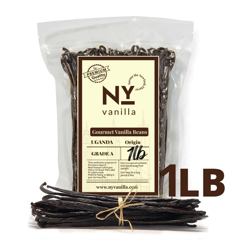 1 lb Whole Premium Bulk Vanilla Beans Grade A  – Perfect For Making Vanilla Extract Baking, & More